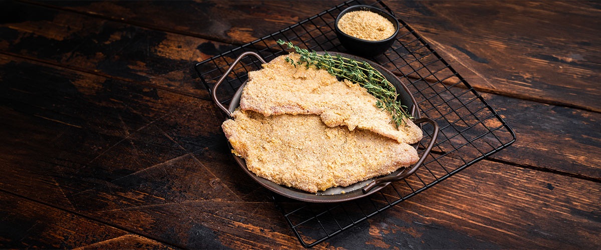 Milanesa de pollo lista